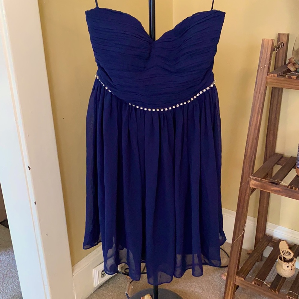 Blue Dress with Sequins